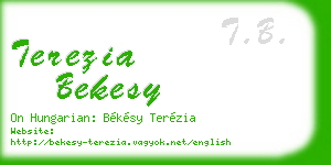 terezia bekesy business card