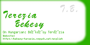 terezia bekesy business card